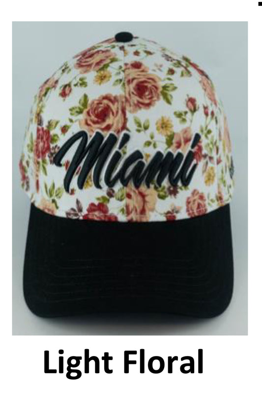 FLORAL BLACK CAP