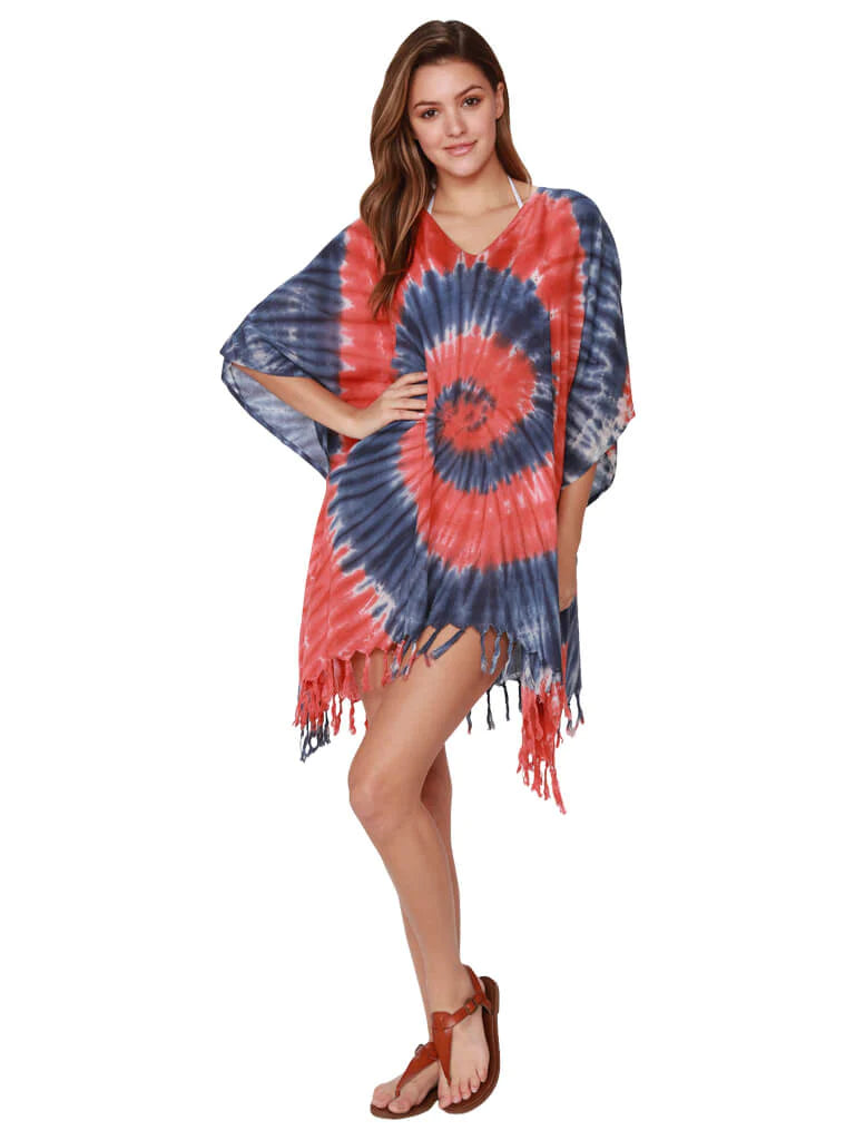 SUPER PONCHO TROPICAL TIE #444