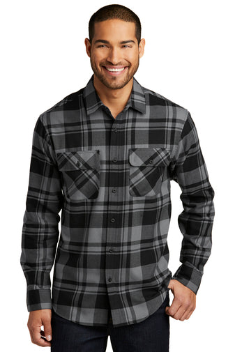 Plaid Flannel Shirt for Men with Buttons - Ref: W668