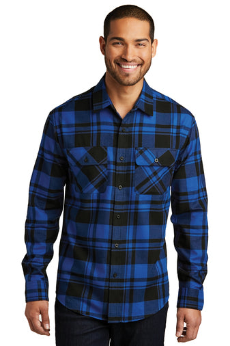 Plaid Flannel Shirt for Men with Buttons - Ref: W668