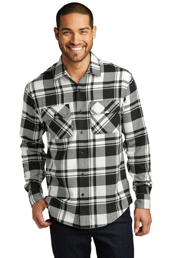 Plaid Flannel Shirt for Men with Buttons - Ref: W668