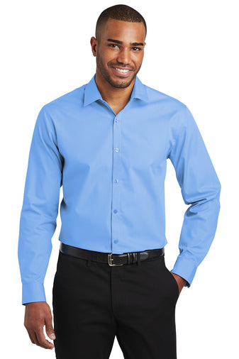 Port Authority ® Slim Fit Long Sleeve Carefree Poplin Shirt