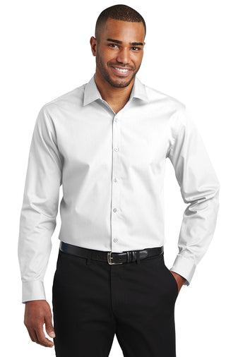 Port Authority ® Slim Fit Long Sleeve Carefree Poplin Shirt