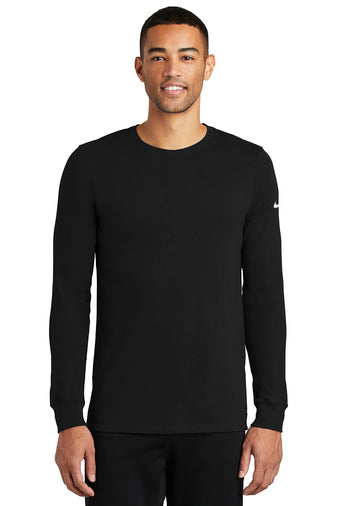 Nike Dri-FIT Cotton/Poly Long Sleeve Tee - Ref: NKBQ5230