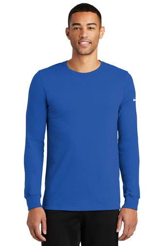 Nike Dri-FIT Cotton/Poly Long Sleeve Tee - Ref: NKBQ5230