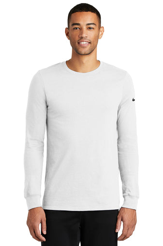 Nike Dri-FIT Cotton/Poly Long Sleeve Tee - Ref: NKBQ5230