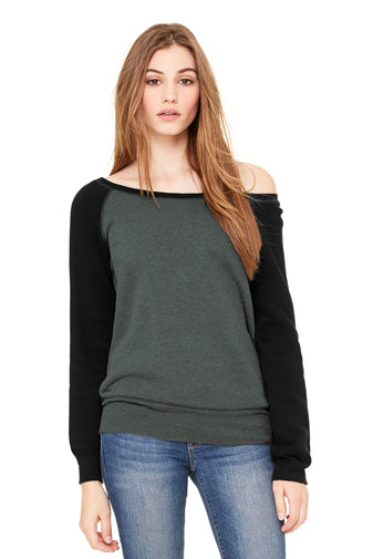 BC7501 BELLA+CANVAS ® Women’s Sponge Fleece Wide-Neck Sweatshirt